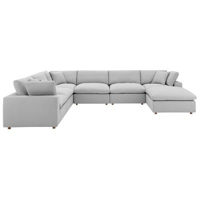 Sofas and Loveseat Modway Furniture Commix Light Gray EEI-3364-LGR 889654238805 Sofas and Armchairs Loveseat Love seatSectional So Cotton Linen Polyester Contemporary Contemporary/Mode Sofa Set set 