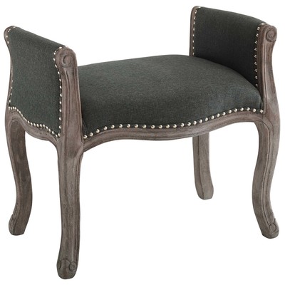 Ottomans and Benches Modway Furniture Avail Gray EEI-3370-GRY 889654147466 Benches and Stools Gray Grey 