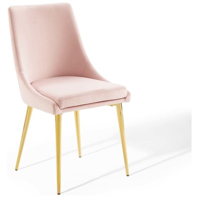 Dining Room Chairs Modway Furniture Viscount Pink EEI-3416-PNK 889654165347 Dining Chairs Gold Pink Fuchsia blush Steel Metal IronVelvet Gold OCHRE OrangeMetal Aluminu 