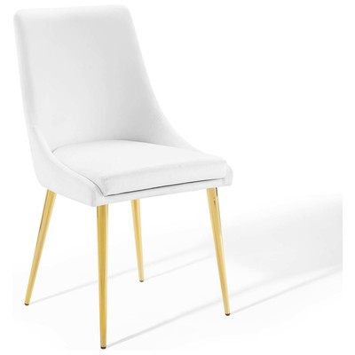 Dining Room Chairs Modway Furniture Viscount White EEI-3416-WHI 889654165354 Dining Chairs Gold White snow Aluminu Alu+ PE wicker+ Cushio Gold OCHRE OrangeMetal Aluminu 