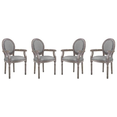 Modway Furniture Dining Room Chairs, Gray,Grey, Armchair,Arm, HARDWOOD,Wood,MDF,Plywood,Beech Wood,Bent Plywood,Brazilian Hardwoods, Gray,Smoke,SMOKED,TaupeWood,Plywood, Dining Chairs, 889654150053, EEI-3466-LGR