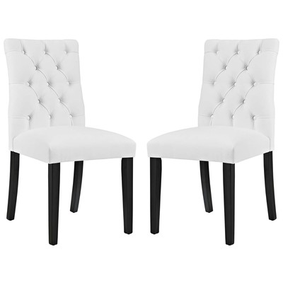 Dining Room Chairs Modway Furniture Duchess White EEI-3472-WHI 889654150756 Dining Chairs White snow White Wood HARDWOOD Wood MDF Plywood Beec Vinyl White IvoryWood Plywood 