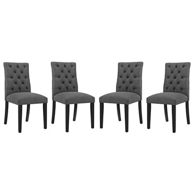 Dining Room Chairs Modway Furniture Duchess Gray EEI-3475-GRY 889654150930 Dining Chairs Gray Grey HARDWOOD Wood MDF Plywood Beec Gray Smoke SMOKED TaupeWood Pl 