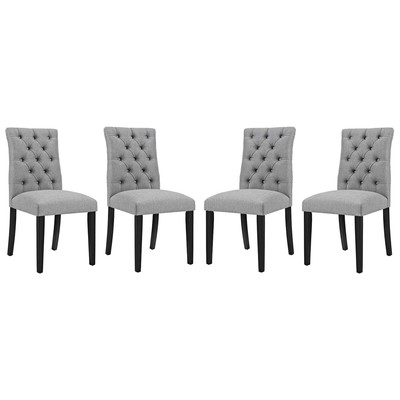 Dining Room Chairs Modway Furniture Duchess Light Gray EEI-3475-LGR 889654150954 Dining Chairs Gray Grey HARDWOOD Wood MDF Plywood Beec Gray Smoke SMOKED TaupeWood Pl 