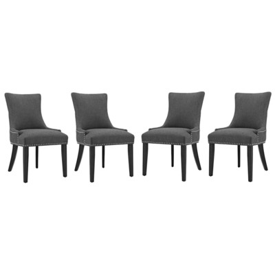 Modway Furniture Dining Room Chairs, Gray,Grey, Side Chair, HARDWOOD,Wood,MDF,Plywood,Beech Wood,Bent Plywood,Brazilian Hardwoods, Gray,Smoke,SMOKED,TaupePolyester,Wood,Plywood, Dining Chairs, 889654151593, EEI-3497-GRY