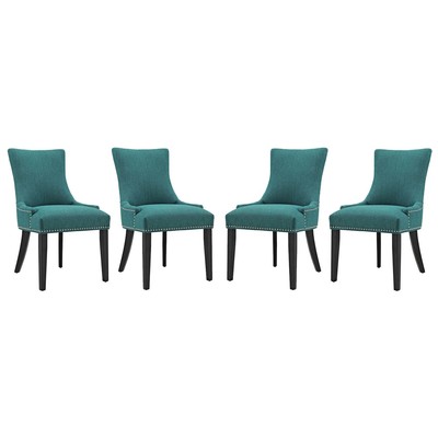 Dining Room Chairs Modway Furniture Marquis Teal EEI-3497-TEA 889654151630 Dining Chairs Blue navy teal turquiose indig Side Chair HARDWOOD Wood MDF Plywood Beec Blue Laguna Navy Rein Sea Teal 