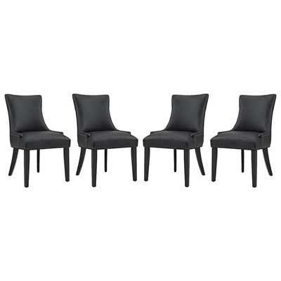 Modway Furniture Dining Room Chairs, Black,ebony, HARDWOOD,LEATHER,Wood,MDF,Plywood,Beech Wood,Bent Plywood,Brazilian Hardwoods, Black,DarkLeather,LeatheretteVinyl,Wood,Plywood, Dining Chairs, 889654151678, EEI-3499-BLK