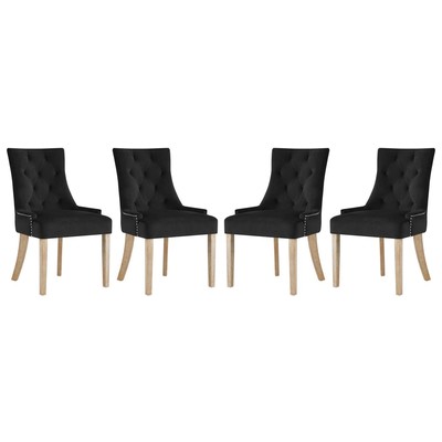 Dining Room Chairs Modway Furniture Pose Black EEI-3505-BLK 889654152385 Dining Chairs Black ebony HARDWOOD Steel Metal IronVelve Black DarkMetal Aluminum steel 