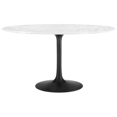 Dining Room Tables Modway Furniture Lippa Black White EEI-3528-BLK-WHI 889654156000 Bar and Dining Tables BlackebonyWhitesnow Round Square Black Metal Aluminum BRONZE Ir 