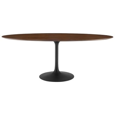 Modway Furniture Dining Room Tables, black, ebony, , Oval,Square, Black,WALNUT,Wood,MDF,Plywood,Oak, Bar and Dining Tables, 889654156161, EEI-3544-BLK-WAL,Standard (28-33 in)