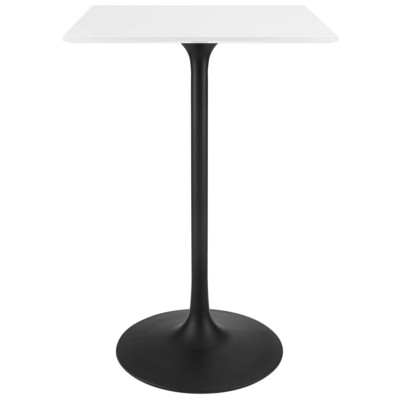 Bar Tables Modway Furniture Lippa Black White EEI-3546-BLK-WHI 889654156185 Bar and Dining Tables BlackebonyWhitesnow Square 