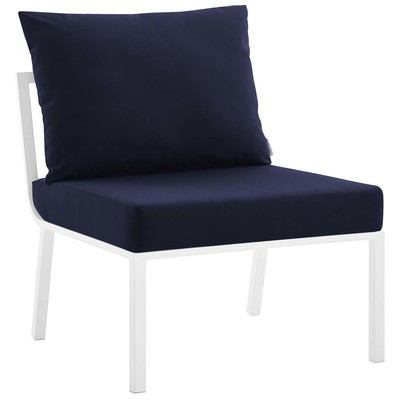 Chairs Modway Furniture Riverside White Navy EEI-3567-WHI-NAV 889654153078 Bar and Dining Blue navy teal turquiose indig 
