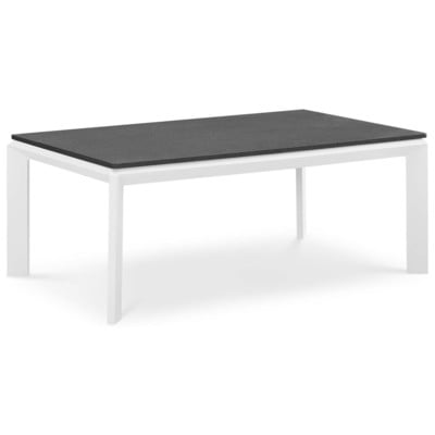 Modway Furniture Coffee Tables, Metal,Iron,Steel,Aluminum,Alu+ PE wicker+ glassWhite, Sofa Sectionals, 889654153177, EEI-3570-WHI,Standard (14 - 22 in.)