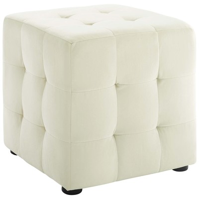 Ottomans and Benches Modway Furniture Contour Ivory EEI-3577-IVO 889654154204 Lounge Chairs and Chaises Cream beige ivory sand nude Cube 