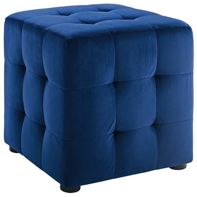 Modway Furniture Ottomans and Benches, Blue,navy,teal,turquiose,indigo,aqua,SeafoamGreen,emerald,teal, Cube, Lounge Chairs and Chaises, 889654154228, EEI-3577-NAV