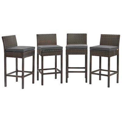 Bar Chairs and Stools Modway Furniture Conduit Brown Charcoal EEI-3601-BRN-CHA 889654155416 Bar and Dining Brown sable Bar 
