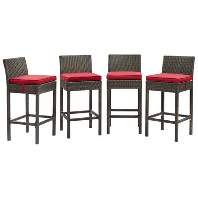 Modway Furniture Bar Chairs and Stools, Brown,sableRed,Burgundy,ruby, Bar, Bar and Dining, 889654155492, EEI-3601-BRN-RED