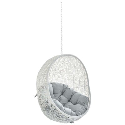 Modway Furniture Chairs, Gray,GreyWhite,snow, Hanging Chair,Suspended ChairLounge Chairs,Lounge, Daybeds and Lounges, 889654985976, EEI-3634-WHI-GRY