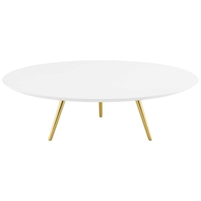 Coffee Tables Modway Furniture Lippa Gold White EEI-3671-GLD-WHI 889654157168 Tables Round Square White Wood Plywood Hardwoods M 