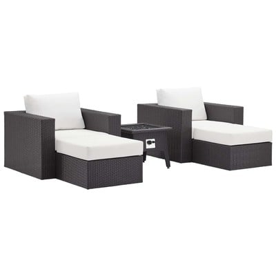 Outdoor Lounge and Lounge Sets Modway Furniture Convene Espresso White EEI-3726-EXP-WHI-SET 889654158592 Sofa Sectionals White snow 