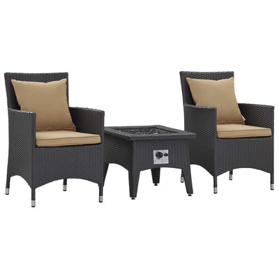 Outdoor Lounge and Lounge Sets Modway Furniture Convene Espresso Mocha EEI-3729-EXP-MOC-SET 889654158714 Bar and Dining 