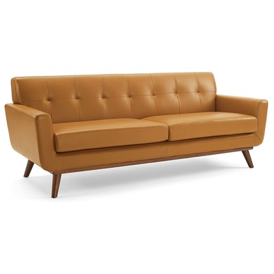 Sofas and Loveseat Modway Furniture Engage Tan EEI-3733-TAN 889654156918 Sofas and Armchairs Chaise LoungeLoveseat Love sea Leather Contemporary Contemporary/Mode Sofa Set setTufted tufting 