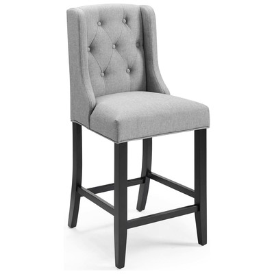 Modway Furniture Bar Chairs and Stools, Gray,Grey, Bar,Counter, Wood, Bar and Counter Stools, 889654157502, EEI-3739-LGR