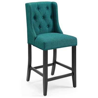 Bar Chairs and Stools Modway Furniture Baronet Teal EEI-3739-TEA 889654157519 Bar and Counter Stools Blue navy teal turquiose indig Bar Counter Wood 