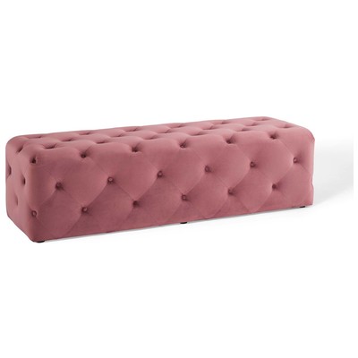 Ottomans and Benches Modway Furniture Amour Dusty Rose EEI-3770-DUS 889654157892 Benches and Stools 