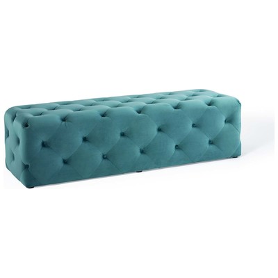 Modway Furniture Ottomans and Benches, blue, ,navy, ,teal, ,turquiose, ,indigo,aqua,Seafoam, green, , ,emerald, ,teal, Benches and Stools, 889654157939, EEI-3770-SEA
