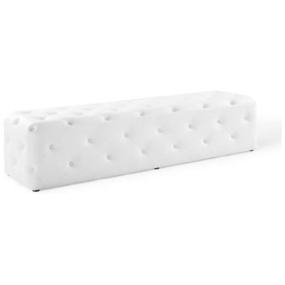 Modway Furniture Ottomans and Benches, White,snow, Benches and Stools, 889654157946, EEI-3771-WHI