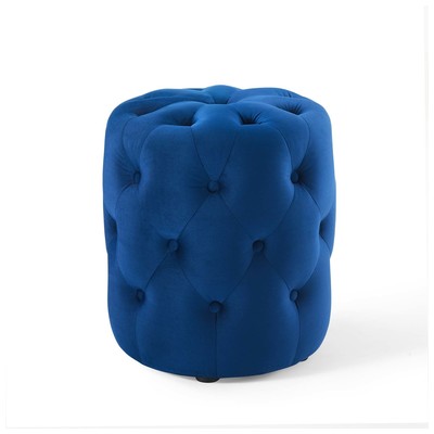 Modway Furniture Ottomans and Benches, Blue,navy,teal,turquiose,indigo,aqua,SeafoamGreen,emerald,teal, Round, Sofas and Armchairs, 889654158165, EEI-3778-NAV