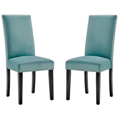 Modway Furniture Dining Room Chairs, Side Chair, Rubberwood,Velvet, Velvet, Dining Chairs, 889654160496, EEI-3779-MIN