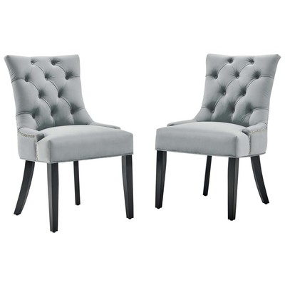 Dining Room Chairs Modway Furniture Regent Light Gray EEI-3780-LGR 889654165439 Dining Chairs Gray Grey Side Chair HARDWOOD Velvet Wood MDF Plywo Gray Smoke SMOKED TaupeVelvet 