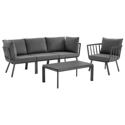 Modway Furniture Outdoor Sofas and Sectionals, Gray,GreyWhite,snow, Sectional,Sofa, Gray,Light GrayWhite, Sofa Sectionals, 889654996088, EEI-3783-SLA-CHA