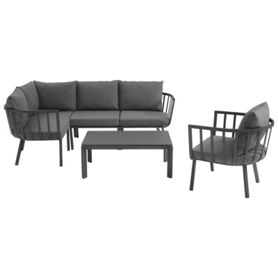 Modway Furniture Outdoor Sofas and Sectionals, Gray,GreyWhite,snow, Sectional,Sofa, Gray,Light GrayWhite, Sofa Sectionals, 889654167648, EEI-3795-SLA-CHA