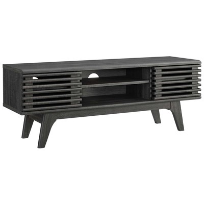 TV Stands-Entertainment Center Modway Furniture Render Charcoal EEI-3837-CHA 889654955191 Wood MDF FURNITURE Media Storage Storag 
