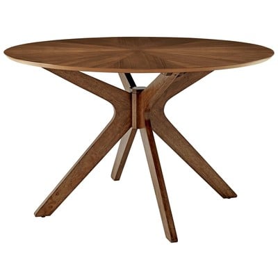 Modway Furniture Dining Room Tables, Legs,Pedestal,Round, WALNUT,Wood,MDF,Plywood,Oak, Bar and Dining Tables, 889654159445, EEI-3847-WAL,Standard (28-33 in)