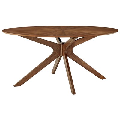 Modway Furniture Dining Room Tables, Legs,Oval,Pedestal, WALNUT,Wood,MDF,Plywood,Oak, Bar and Dining Tables, 889654159452, EEI-3848-WAL,Standard (28-33 in)