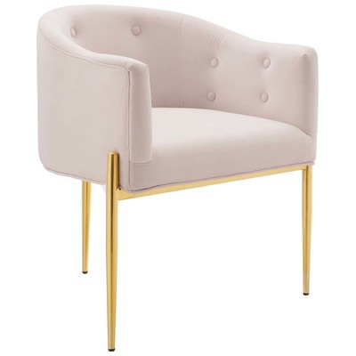 Chairs Modway Furniture Savour Pink EEI-3903-PNK 889654977643 Sofas and Armchairs Gold Pink Fuchsia blush Accent Chairs Accent 