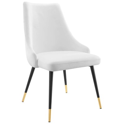 Dining Room Chairs Modway Furniture Adorn White EEI-3907-WHI 889654169161 Dining Chairs Black ebonyGold White snow Side Chair Velvet Black DarkGold OCHRE OrangeVel 