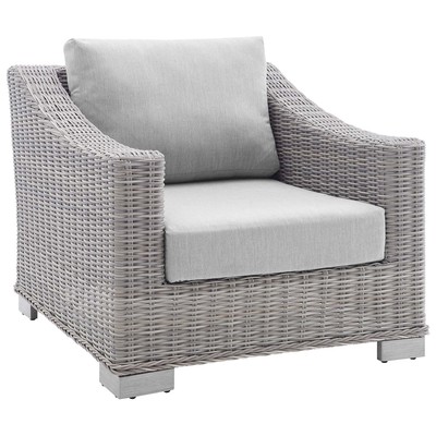 Chairs Modway Furniture Conway Light Gray Gray EEI-3972-LGR-GRY 889654982777 Daybeds and Lounges Gray Grey Lounge Chairs Lounge 