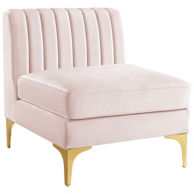 Chairs Modway Furniture Triumph Pink EEI-3984-PNK 889654168539 Sofas and Armchairs Gold Pink Fuchsia blush Lounge Chairs Lounge 