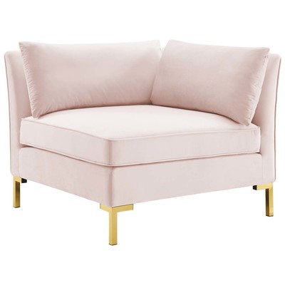 Sofas and Loveseat Modway Furniture Ardent Pink EEI-3985-PNK 889654168560 Sofas and Armchairs Chaise LoungeLoveseat Love sea Velvet Contemporary Contemporary/Mode Sofa Set set 