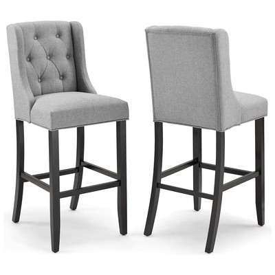 Modway Furniture Bar Chairs and Stools, Gray,Grey, Bar,Counter, Wood, Bar and Counter Stools, 889654998921, EEI-4022-LGR