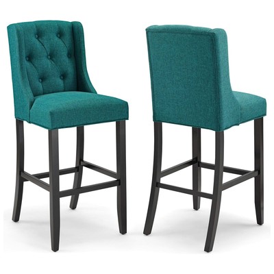 Bar Chairs and Stools Modway Furniture Baronet Teal EEI-4022-TEA 889654998914 Bar and Counter Stools Blue navy teal turquiose indig Bar Counter Wood 