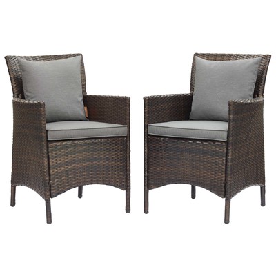 Modway Furniture Dining Room Chairs, brown, ,sableGray,Grey, 