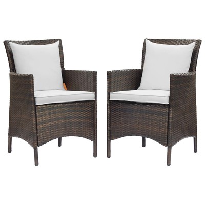 Modway Furniture Dining Room Chairs, brown, ,sableWhite,snow, 