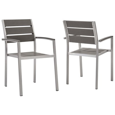 Modway Furniture Dining Room Chairs, black, ,ebony, Gray,GreySilver, 