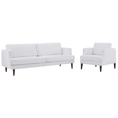 Sofas and Loveseat Modway Furniture Agile White EEI-4080-WHI-SET 889654998501 Sofas and Armchairs Chaise LoungeLoveseat Love sea Contemporary Contemporary/Mode Sofa Set set 